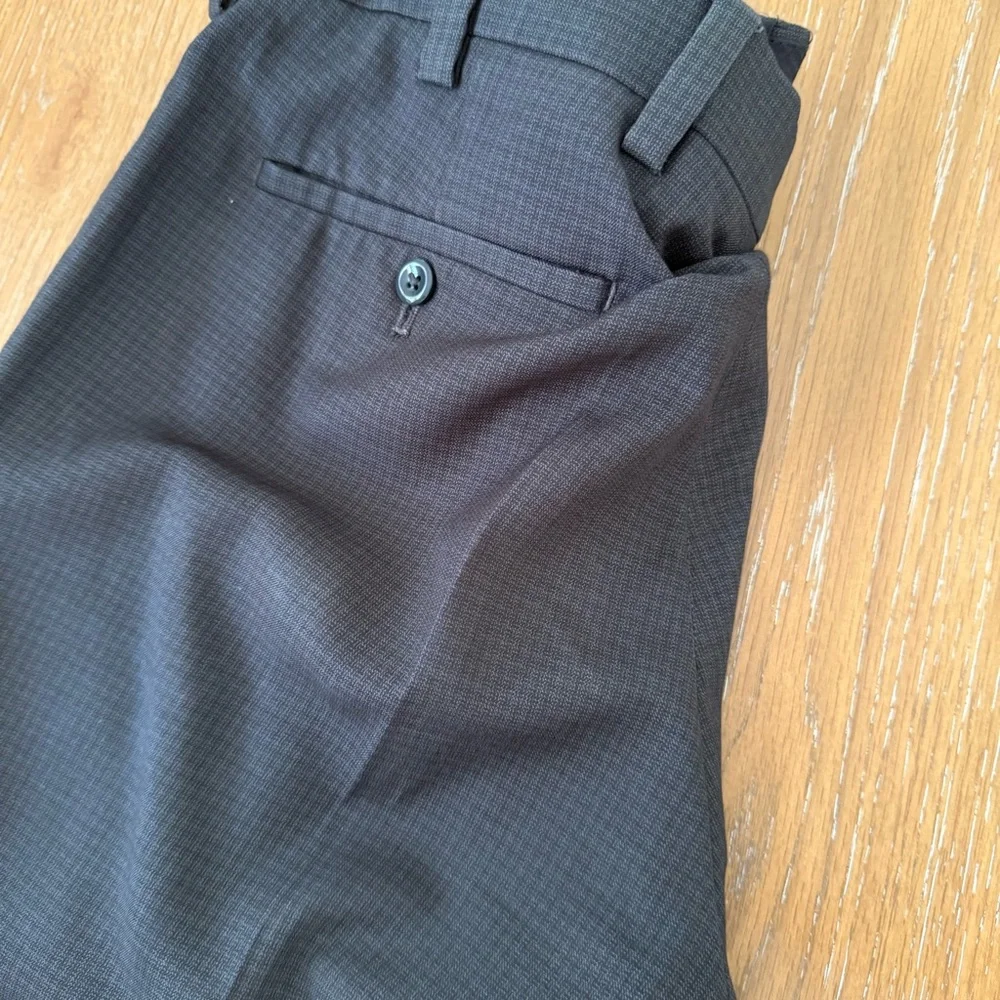Louis Raphael Men's Checkered Gray Dress Pants 32x30